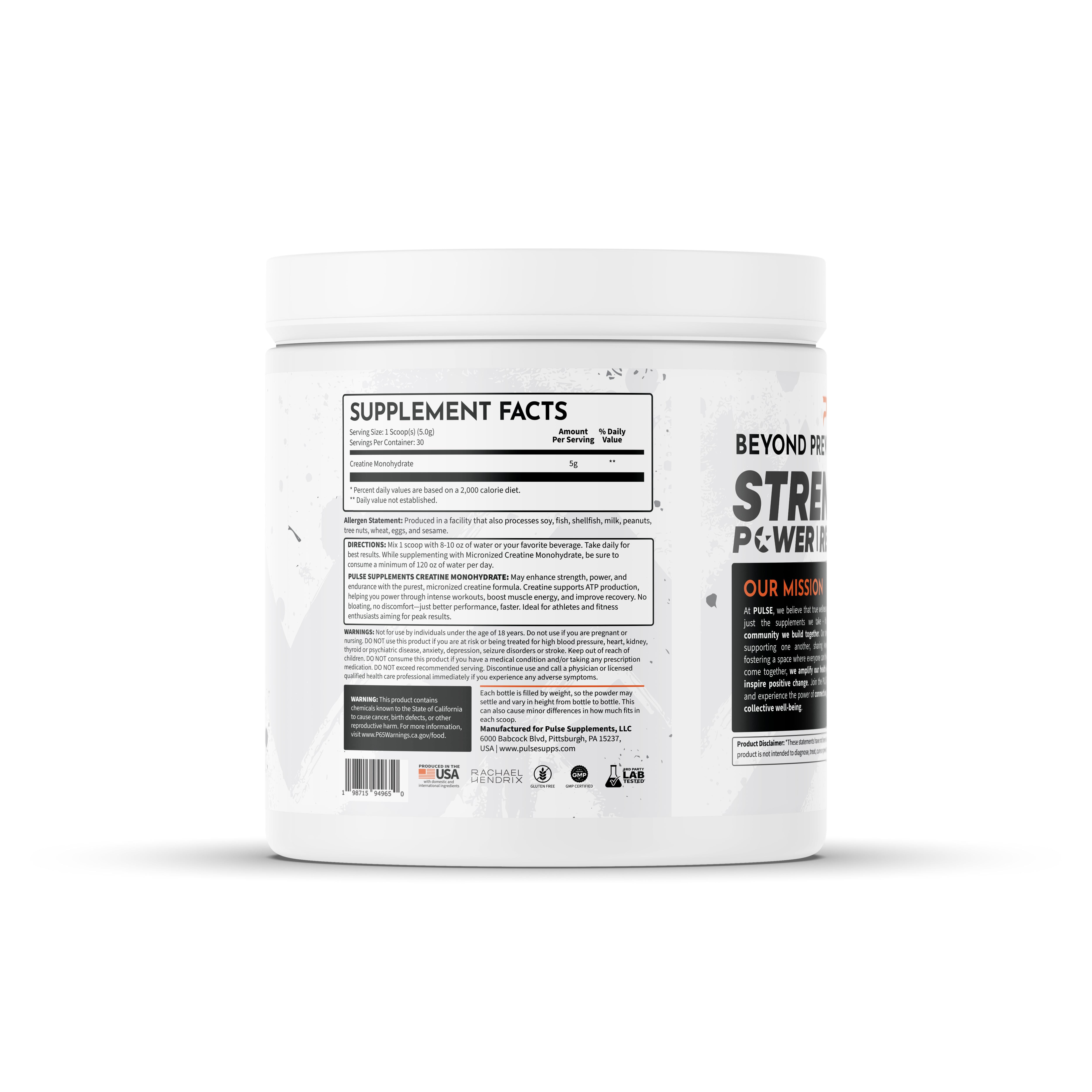 Creatine Monohydrate - 30 serving