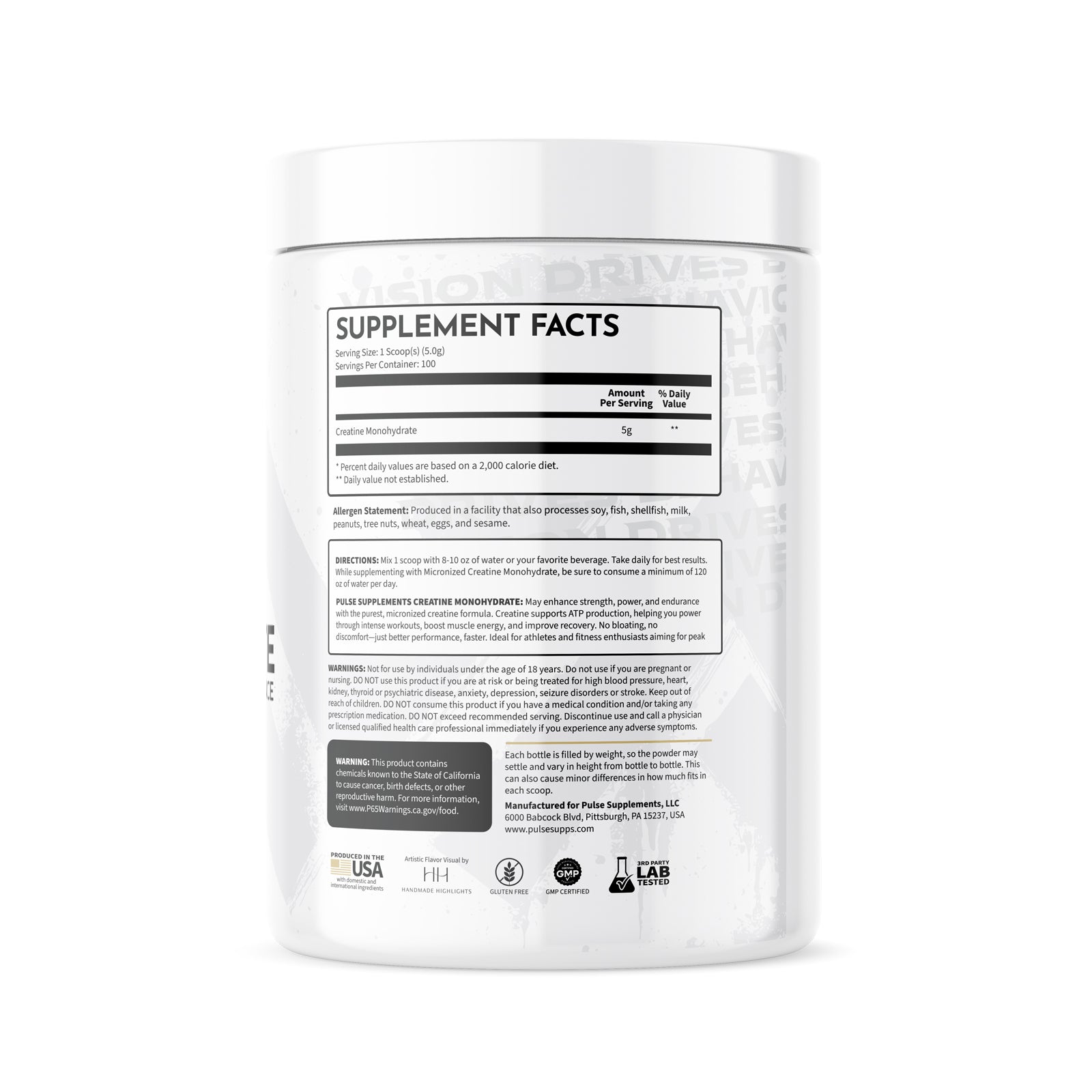 Creatine Monohydrate - 100 serving