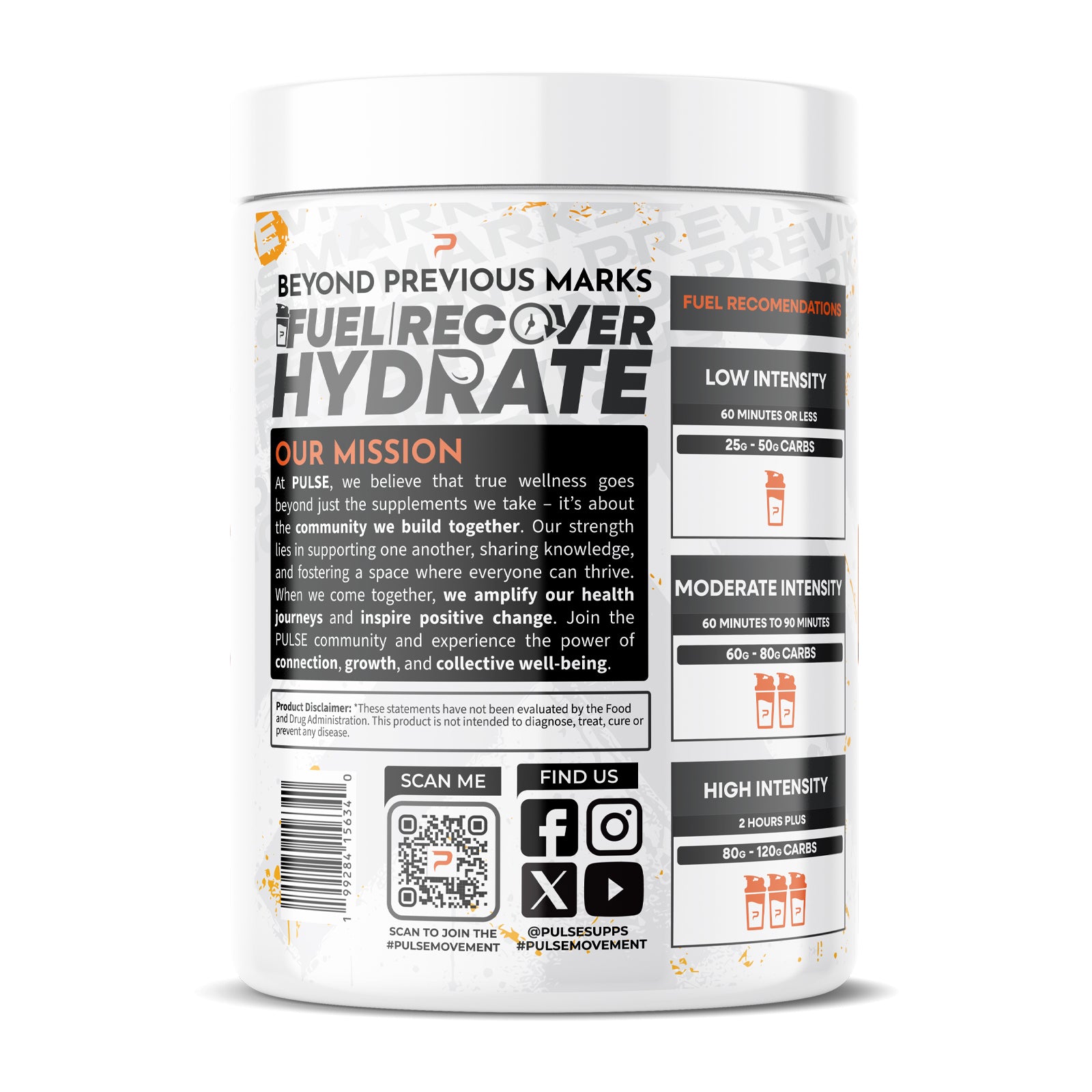 RELOAD Carbohydrate Mix - Orange Crush